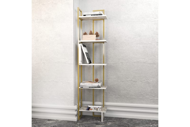 UKHAND Bokhylla 45,2x180 cm Vit - Förvaring - Hyllor - Bokhylla
