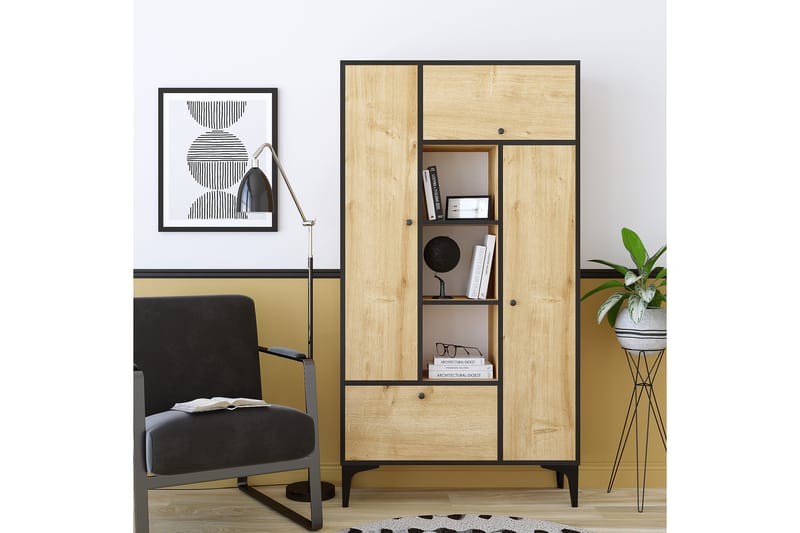 UKHAND Bokhylla 96x177 cm Blå - Förvaring - Hyllor - Bokhylla
