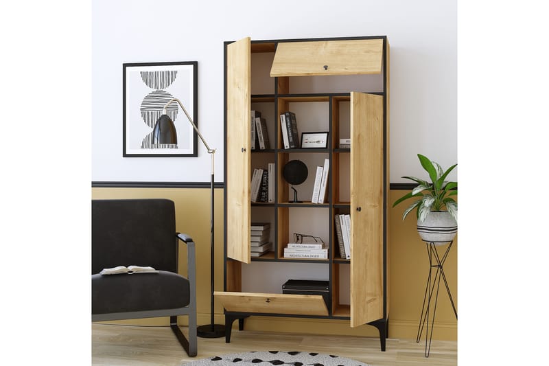 UKHAND Bokhylla 96x177 cm Blå - Förvaring - Hyllor - Bokhylla