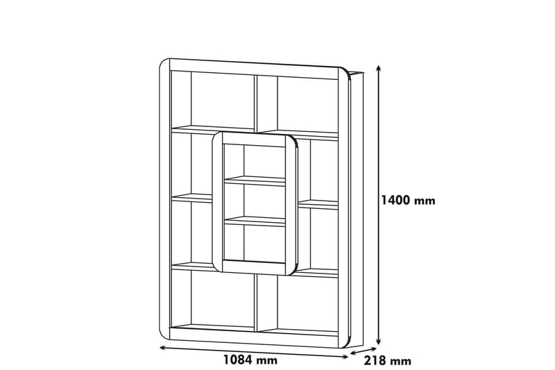 VARRED Bokhylla 109 cm Vit/Gul - Förvaring - Hyllor - Bokhylla