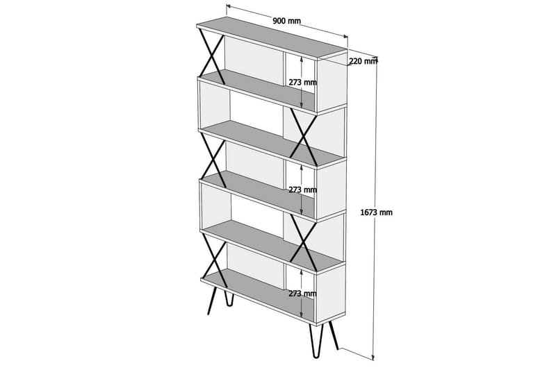 VARRED Bokhylla 90 cm Vit - Förvaring - Hyllor - Bokhylla