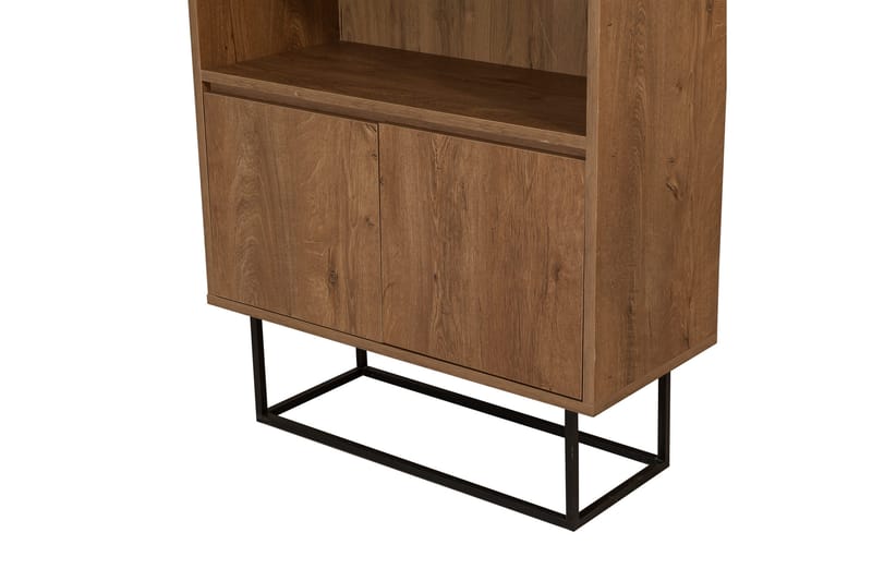 Vernavola Bokhylla 80x36 cm 3 Hyllor - Mörkbrun/Svart - Förvaring - Hyllor - Bokhylla