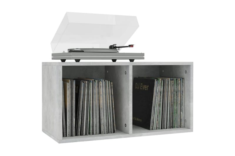 Vinylhylla betonggrå 71x34x36 cm spånskiva - Grå - Förvaring - Hyllor - Bokhylla