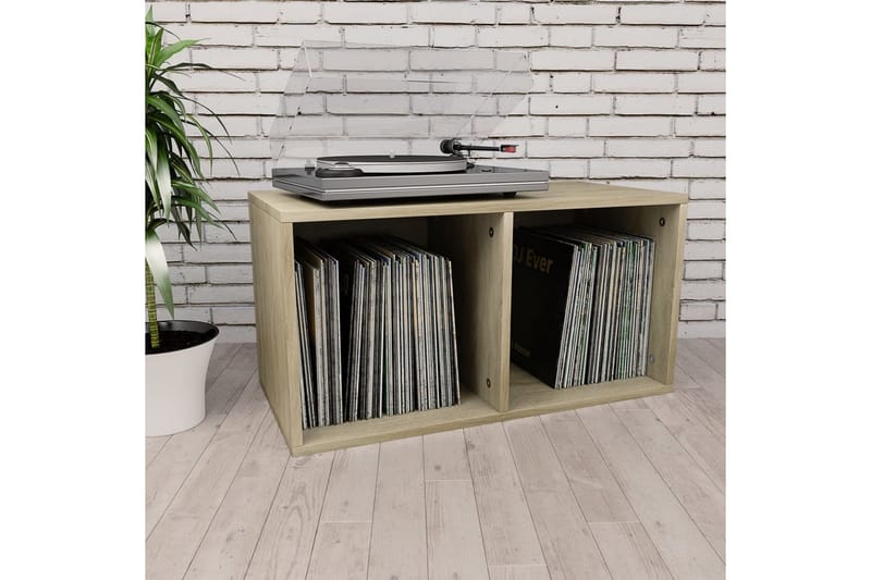 Vinylhylla sonoma-ek 71x34x36 cm spånskiva - Brun - Förvaring - Hyllor - Bokhylla