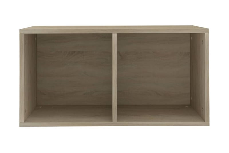 Vinylhylla sonoma-ek 71x34x36 cm spånskiva - Brun - Bokhylla