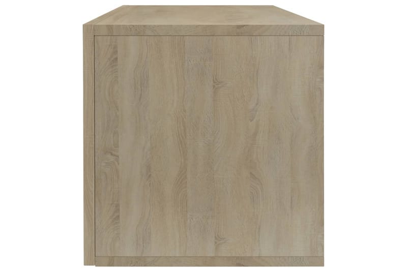 Vinylhylla sonoma-ek 71x34x36 cm spånskiva - Brun - Bokhylla