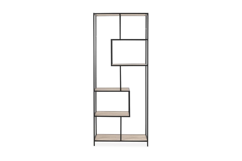 ZUMAR Bokhylla 77x185 Varierande Hyllor Ek/Grå - Bokhylla