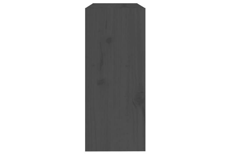 Bokhylla/rumsavdelare grå 60x30x71,5 cm massiv furu - Grå - Bokhylla