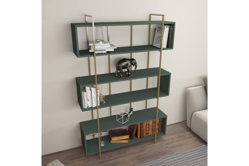 Bruti Bokhylla 120 cm - Guld/Grön - Förvaring - Hyllor - Bokhylla