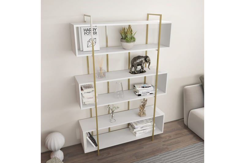Bruti Bokhylla 120 cm - Guld/Vit - Förvaring - Hyllor - Bokhylla