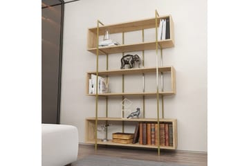 Bruti Bokhylla 120 cm i Ek - Brun|Gul - Förvaring - Hyllor - Bokhylla