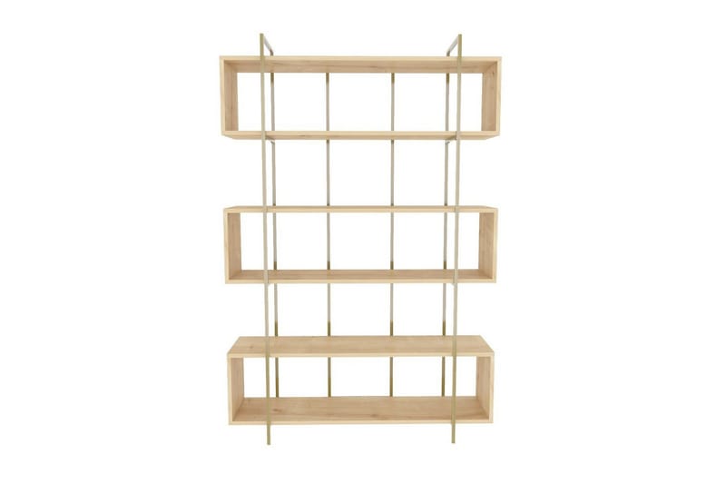 Bruti Bokhylla 120 cm i Ek - Brun|Gul - Förvaring - Hyllor - Bokhylla