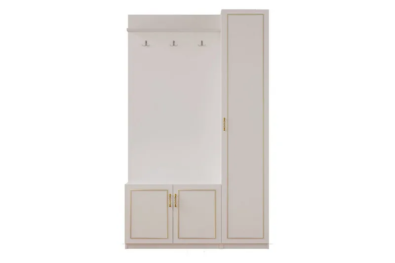 Caeton Hyllsystem 200 cm - Matt Vit - Förvaring - Hyllor - Hyllsystem