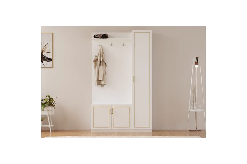 Caeton Hyllsystem 200 cm - Matt Vit - Förvaring - Hyllor - Hyllsystem