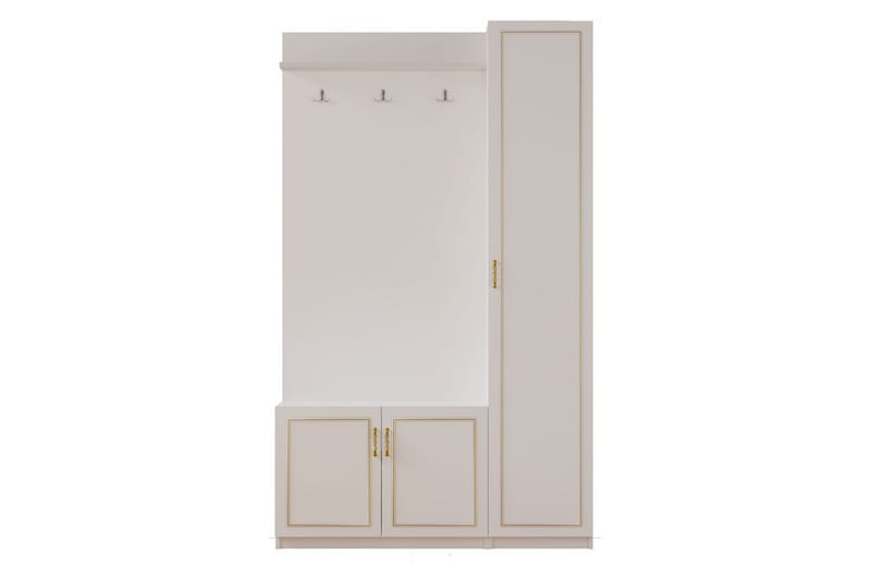 Caeton Hyllsystem 200 cm - Matt Vit - Förvaring - Hyllor - Hyllsystem