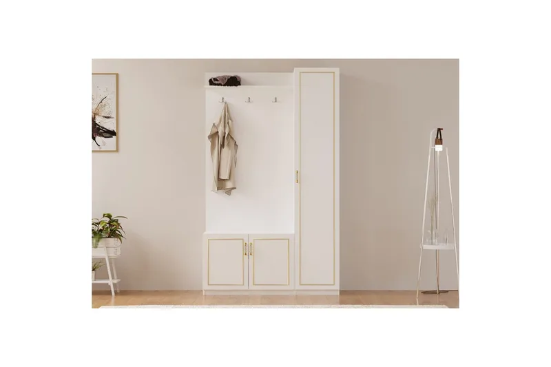 Caeton Hyllsystem 200 cm - Matt Vit - Förvaring - Hyllor - Hyllsystem