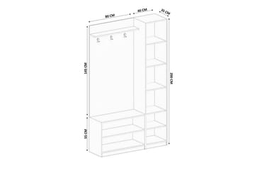 Caeton Hyllsystem 200 cm - Matt Vit - Förvaring - Förvaringsmöbler - Byrå