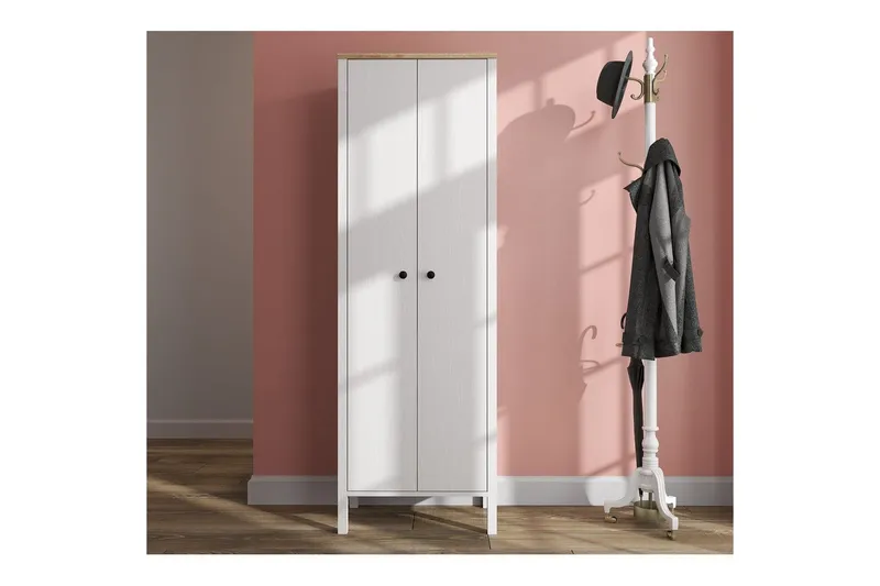 Calyra Hyllsystem 63x190 cm - Natur/Vit - Förvaring - Hyllor - Hyllsystem