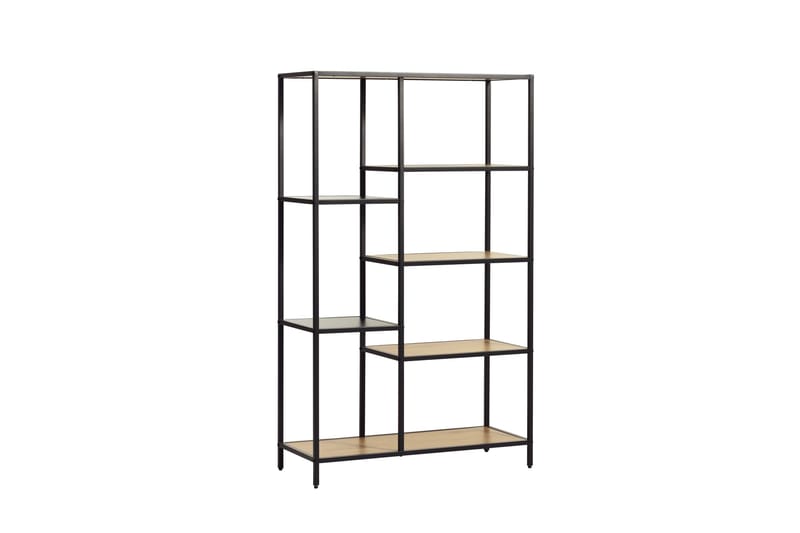 Cytis Industriell Bokhylla 80 cm i Metall med Träskiva - Svart - Förvaring - Hyllor - Bokhylla