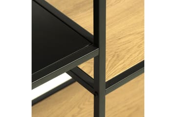 Cytis Industriell Bokhylla 80 cm i Metall med Träskiva - Svart - Förvaring - Hyllor - Bokhylla