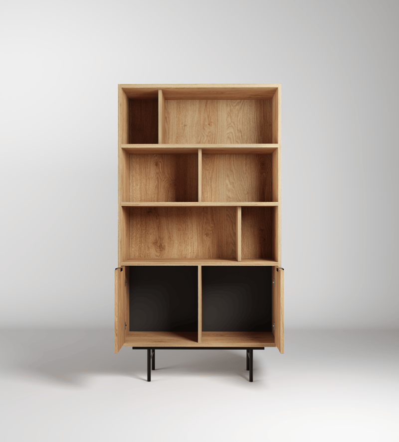 Dravo Bokhylla 90x185 cm - Naturlig hickory - Förvaring - Hyllor - Bokhylla