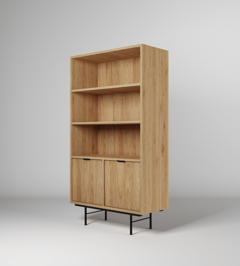 Dravo Bokhylla 90x185 cm - Naturlig hickory - Förvaring - Hyllor - Bokhylla