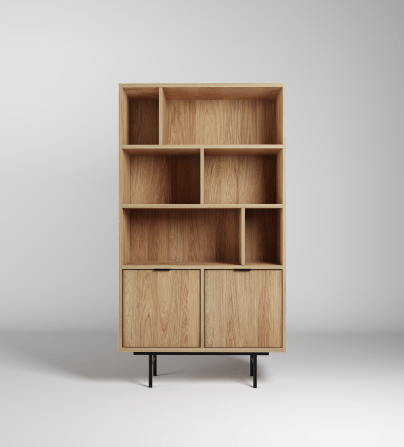 Dravo Bokhylla 90x185 cm - Naturlig hickory - Förvaring - Hyllor - Bokhylla