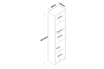 Dystany Bokhylla 40 cm - Antracit - Förvaring - Hyllor - Bokhylla