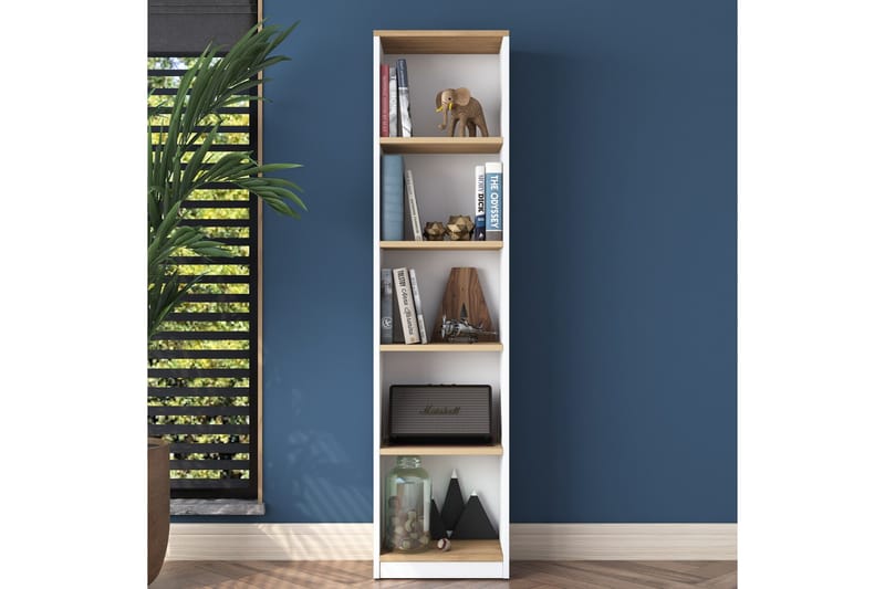 Dystany Bokhylla 40 cm - Vit/Valnöt - Förvaring - Hyllor - Bokhylla