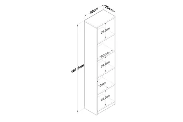 Dystany Bokhylla 40 cm - Vit/Valnöt - Förvaring - Hyllor - Bokhylla