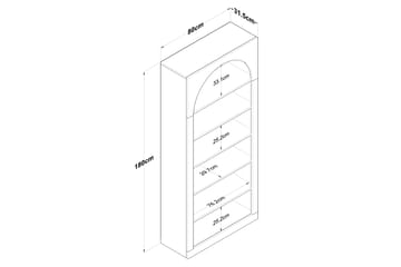 Eimar Bokhylla 80 cm - Vit - Förvaring - Hyllor - Bokhylla