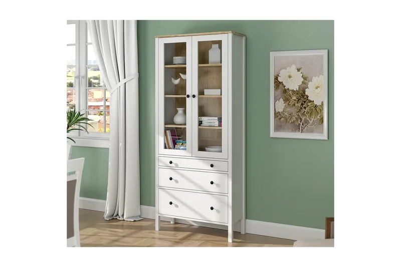 Elvan Bokhylla 83 cm - Natur/Vit - Förvaring - Hyllor - Bokhylla