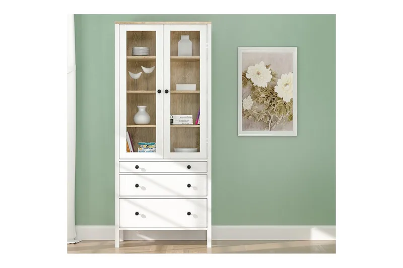 Elvan Bokhylla 83 cm - Natur/Vit - Förvaring - Hyllor - Bokhylla