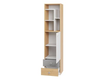 Elvaren Bokhylla 45 cm i Ek - Svart|Vit - Förvaring - Hyllor - Bokhylla