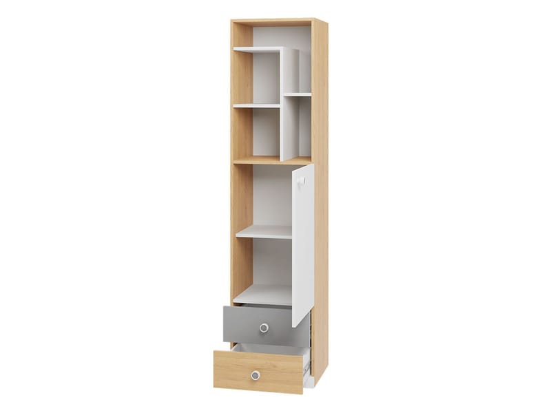 Elvaren Bokhylla 45 cm i Ek - Svart|Vit - Förvaring - Hyllor - Bokhylla