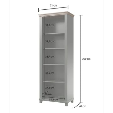 Evora Bokhylla 200 cm i Ek - Grön - Förvaring - Hyllor - Bokhylla
