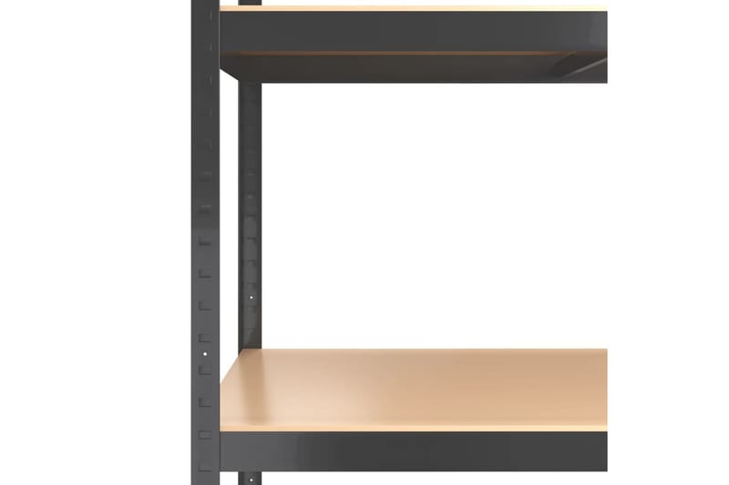 beBasic Arbetsbord med 5 hyllor antracit stål och konstruerat trä - Lagerhylla
