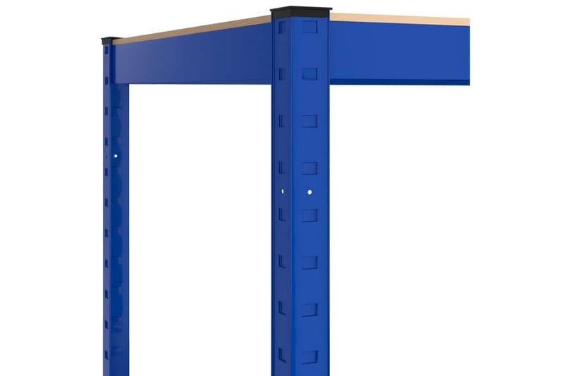 beBasic Arbetsbord med 5 hyllor blå stål och konstruerat trä - Lagerhylla