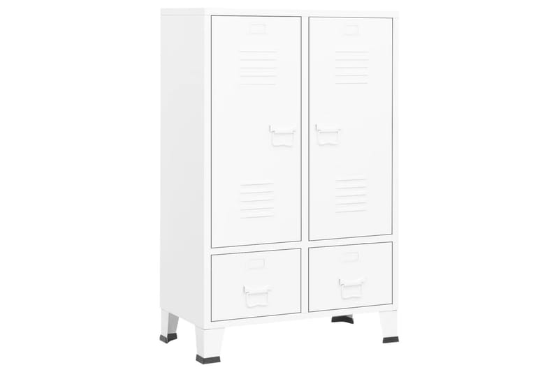 beBasic Industriell garderob vit 67x35x107 cm stål - Förvaring - Hyllor - Förvaringshylla - Lagerhylla