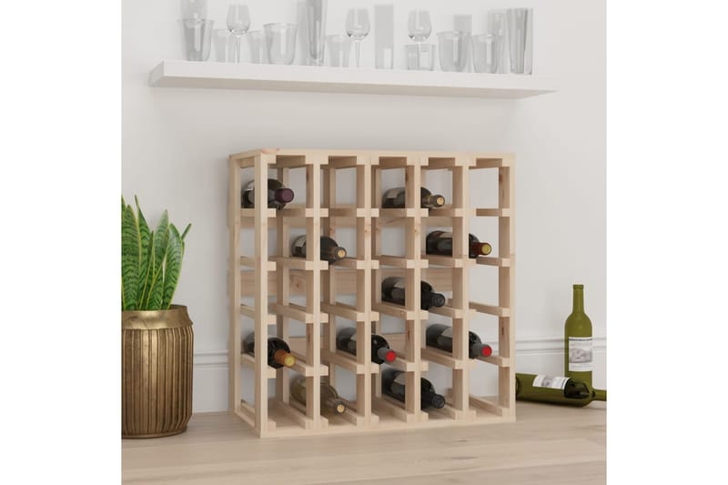 beBasic Vinställ 58,5x33x60,5 cm massiv furu - Förvaring - Hyllor - Förvaringshylla - Vinställ & vinhylla