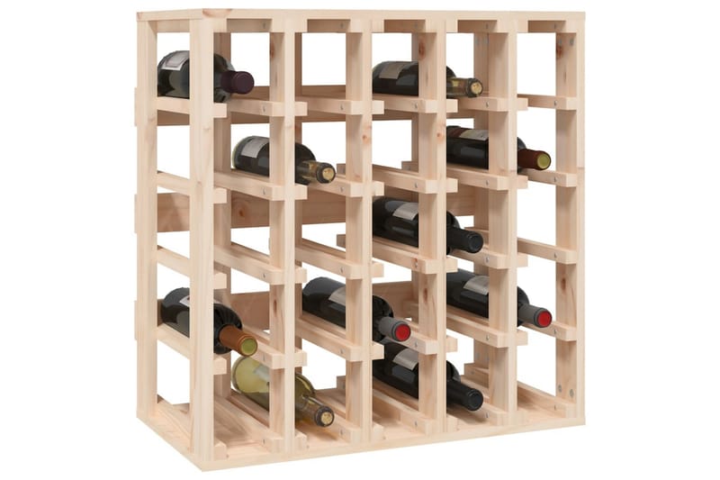 beBasic Vinställ 58,5x33x60,5 cm massiv furu - Förvaring - Hyllor - Förvaringshylla - Vinställ & vinhylla