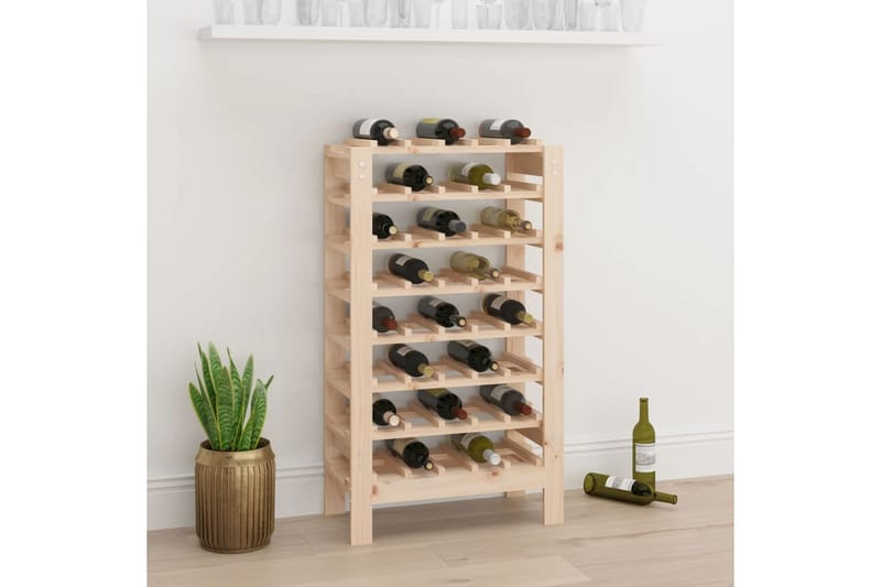beBasic Vinställ 61,5x30x107,5 cm massiv furu - Förvaring - Hyllor - Förvaringshylla - Vinställ & vinhylla