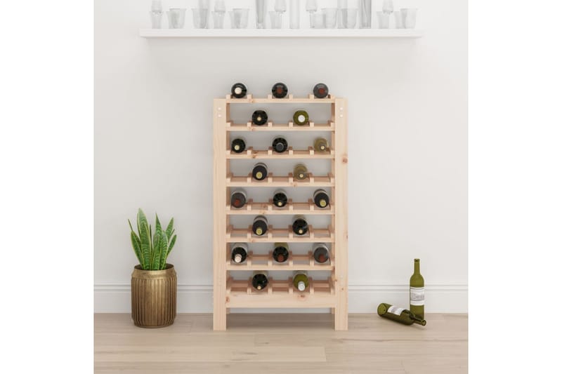 beBasic Vinställ 61,5x30x107,5 cm massiv furu - Förvaring - Hyllor - Förvaringshylla - Vinställ & vinhylla
