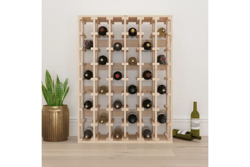 beBasic Vinställ 70x33x94 cm massiv furu - Förvaring - Hyllor - Förvaringshylla - Vinställ & vinhylla