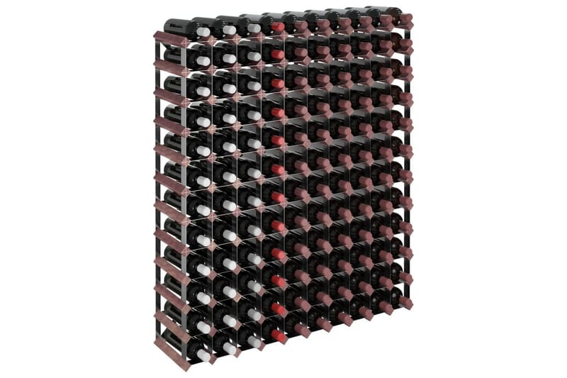 beBasic Vinställ för 120 flaskor brun massiv furu - Vinställ & vinhylla