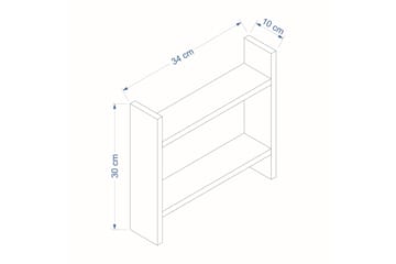 Endicott Lagerhylla 34x10 cm - Valnöt - Förvaring - Hyllor - Förvaringshylla - Lagerhylla