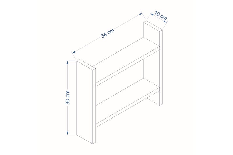 Endicott Lagerhylla 34x10 cm - Vit - Förvaring - Hyllor - Förvaringshylla - Lagerhylla