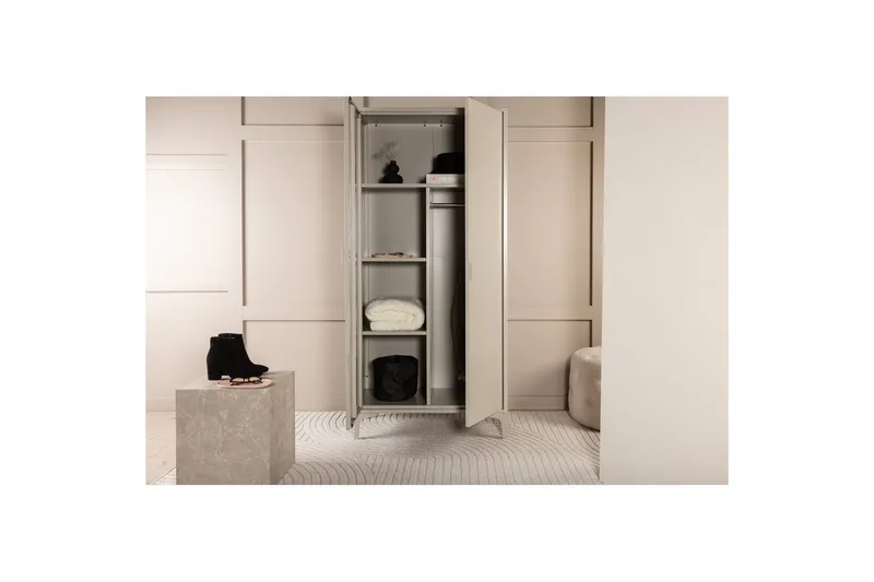 Garderob Piring - Beige - Förvaring - Skåp - Garderobsskåp