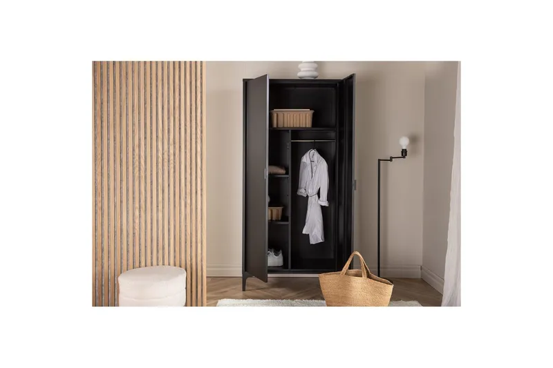 Garderob Piring - Svart - Förvaring - Hyllor - Förvaringshylla - Lagerhylla