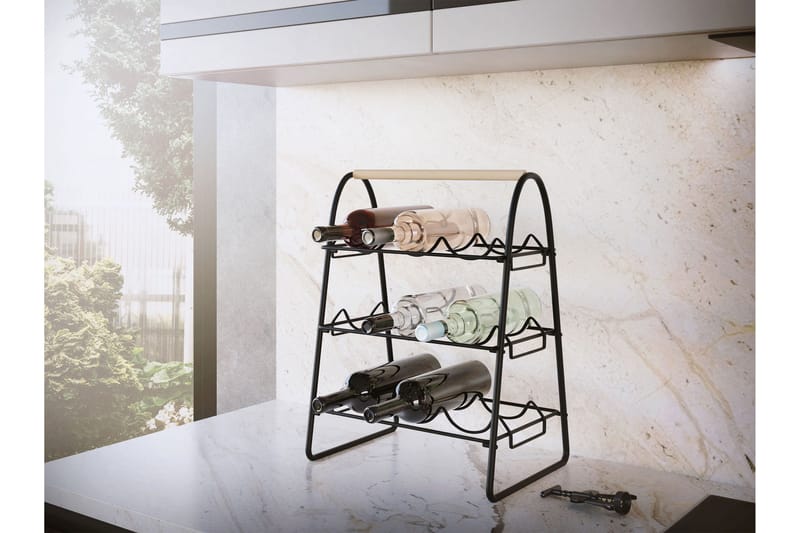 Haruaki Vinställ 33x29 cm 46x - Svart - Förvaring - Hyllor - Förvaringshylla - Vinställ & vinhylla